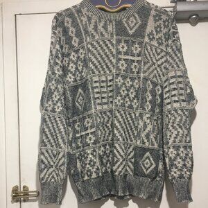 VINTAGE CHRISTOPHER BARNES INTERNATIONAL KNIT PATTERN SWEATERS SIZE XL